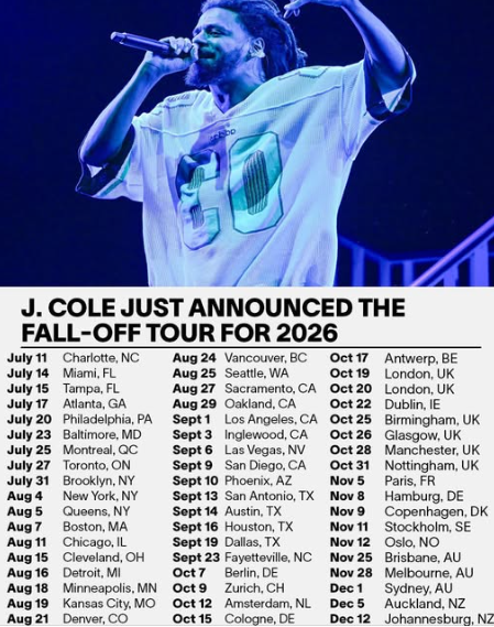 J Cole Tour